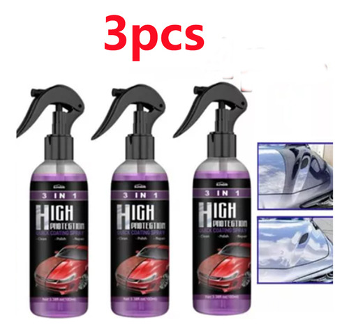 Detergente 3en1 De Alta Protección Quick Car Coating Spray 3