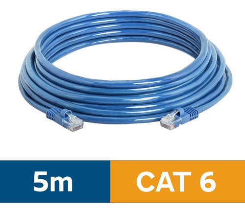 Cable De Red Ethernet Rj45 Utp Cat6 5 Metros Mts D Fabrica ®