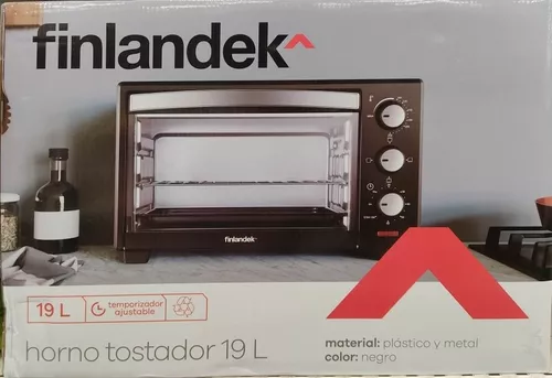 Horno tostador 9 Lt negro FINLANDEK FI-TO109