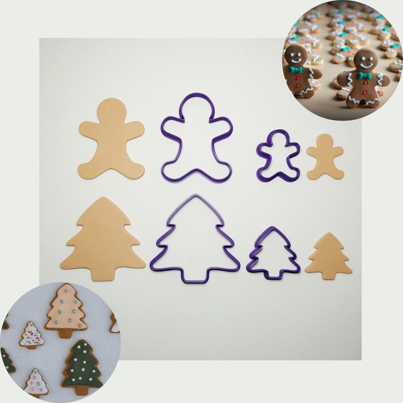 Cortador De Biscoito Gingerbread + Árvore Natal - 2 Tamanhos | Parcelamento  sem juros