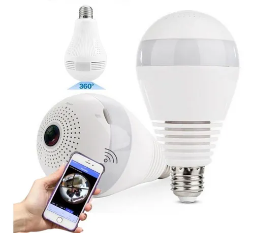 Lampada com camera e sensor de presença, camera de segurança