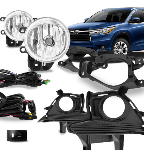 Faro Niebla Toyota Highlander 2014 2015 2016 Kit