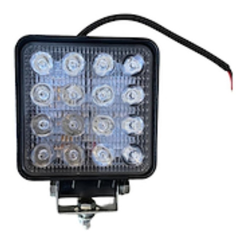 Faro Led 16 Led Cuadrado 48 Watts Azul 12v 24v Kobo