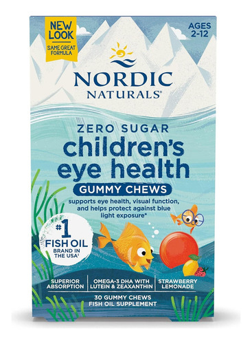 Nordic Naturals Children´s Eye Health Salud Del Ojo 30 Pzas Sabor Fresa Y Limon