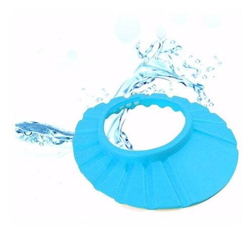 Gorra De Baño Para Bebe Medida Ajustable Color Azul