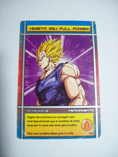 Carta Dragon Ball Z N° 944 Vegeta (leer Descripción)