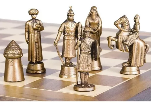 Xadrez Medieval Figura Set para Crianças, Jogo de Tabuleiro de Alta  Qualidade Tabuleiro, 32 PCs Peças, Presente - AliExpress