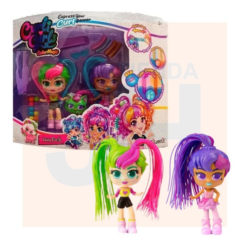 Muñeca Curli Girls C/ Acces Cambia Color Pelo Orig Tiendajyh