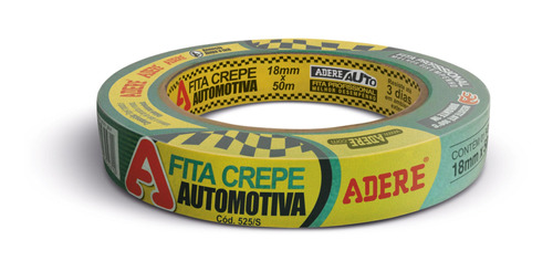 Fita Crepe Verde 18x50m Automotiva Adere 525