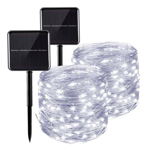 Cadena De Luces Solares Para Exteriores Impermeable, Paquete