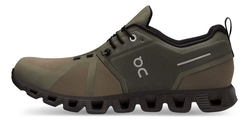 Zapatillas On Running Cloud 5 Waterproof Hombre Oliva Negro