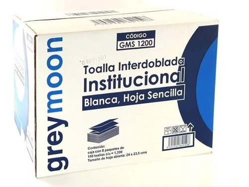 Toalla Interdoblada (sanitas) Greymoon 1200 Toallas