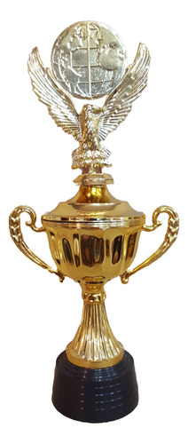 Copa Plástica Con Asas Alegoría Standard Aguila Mundo Trofeo