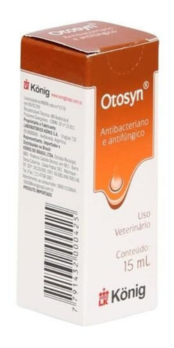 Otosyn Antibacteriano E Antifúngico 15ml Konig Cães E Gatos