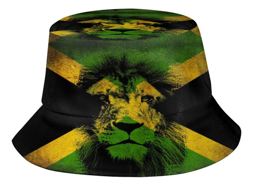 Retro Bandera Jamaica Sombreros Cubo Jamaicanos Gorra Sol Al