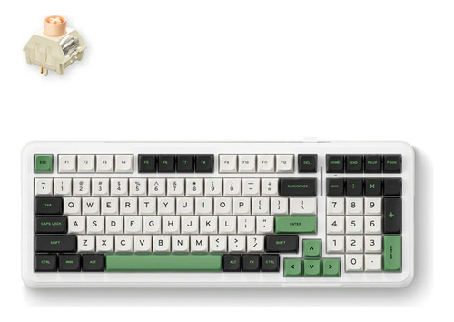Teclado Mecanico Mchose K99 Rgb Bluetooth 98% Win Mac Teclado Esmerald Green Mck993 Idioma Inglês Us Internacional