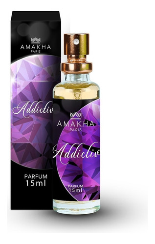 Perfume para mujer Addictive Amakha Paris, bolsa de bolsillo en forma de P de 15 ml