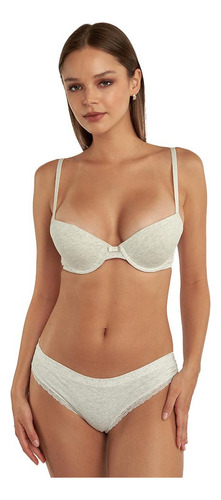 Brasiere Media Copa Algodón Love To Lounge Jaspe Mujer Ly03