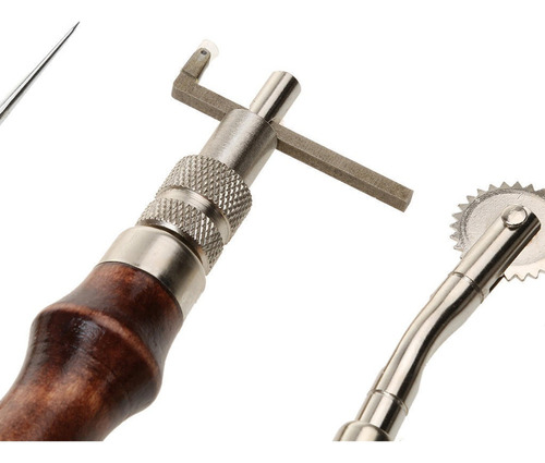 T Kit Set 7pcs Cuero De Mano De Herramientas Básicas De