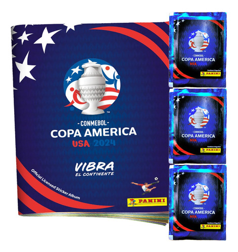 Figuritas Copa América 2024 Usa Panini Pack Álbum +30 Sobres