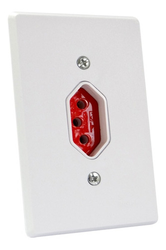 Kit C/20 Und Tomada Simples Vermelha - 20a 2p+t C/ Placa 4x2