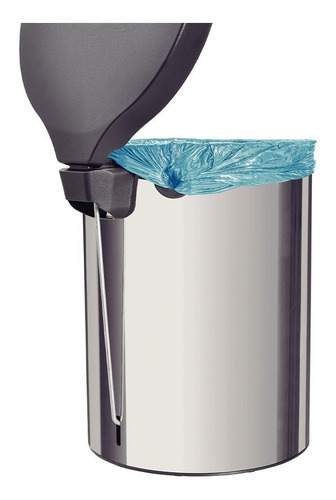 Cesto tacho basura Tramontina acero inoxidable pedal 5L