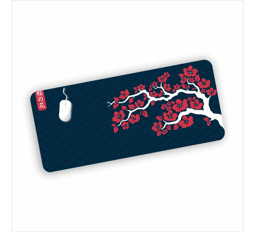 Mouse Pad Sakura Blossom Impermeable 40x90cm Envio Gratis