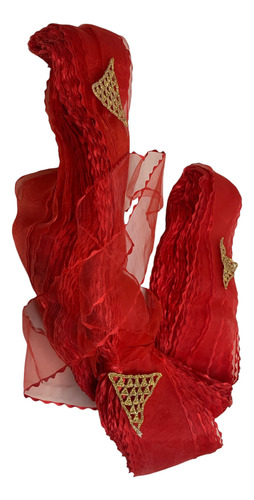 100 Mts Cinta Navideña 5 Cms Organsa Satin Roja
