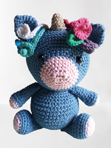 Unicornio Tejido Al Crochet Amigurumi