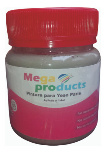 Pintura Para Yeso Paris Máxima Adherencia Muchos Colores Color Gris Cemento