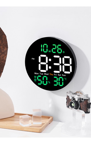 Reloj Digital De Pared Con Mando A Distancia Reloj Led 25cm