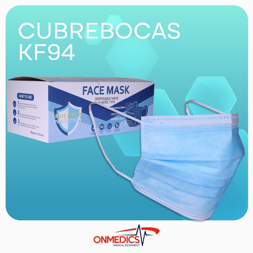 Imagen 2 de 7 de Cubrebocas 250 Piezas Tricapa Mascarilla Proteccion Comodo