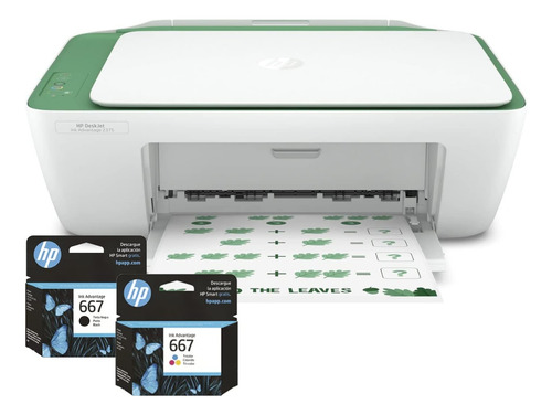 Impresora Hp Deskjet Ink Advantage 2375 Blanca Y Verde (Reacondicionado)