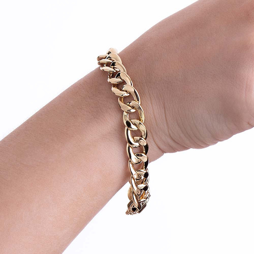 Pulseira Grumet De 10.3mm Em Ouro 18k Com Fecho Gaveta 20,0