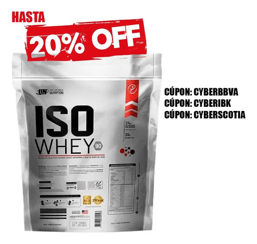 Imagen 4 de 4 de Proteina Isolatada Un Iso Whey 90 5 Kilos 167 Servicios