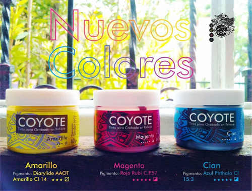 Imagen 2 de 2 de Tinta Para Grabado Coyote, Presentación De 200 Gramos
