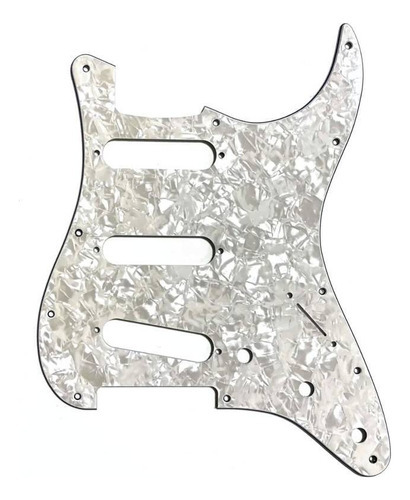 Escudo All Parts Para Stratocaster Branco Perolado Cor Branco-perolado Desenho Liso