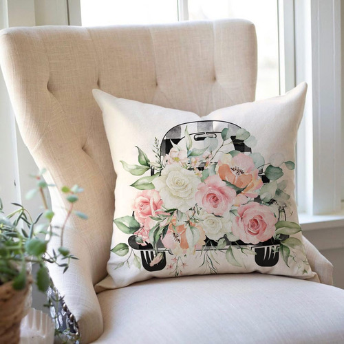 Pandicorn Hello Spring Pillow Covers De 18x18 Pulgadas Búfal