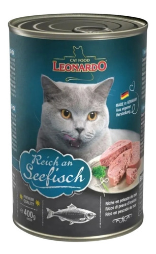 Imagen 1 de 1 de Alimento Leonardo Quality Selection para gato adulto sabor pescado en lata de 400g