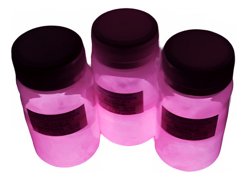 Pigmento Fotoluminescente Rosa 100g Brilha No Escuro