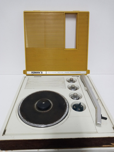 7k Pequeño Radio Tocadiscos Vintage Funcionando 