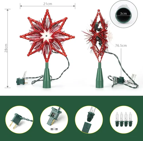 Luces Odeetronic Para Decoracion De Arbol De Navidad, 8 P...