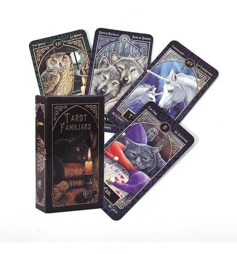 Cartas Tarot Familiars Español Ingles Animales Adivinación 