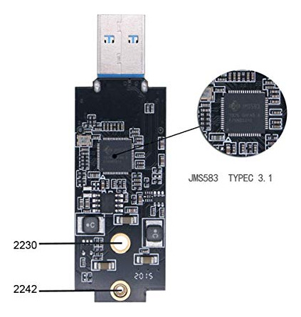 Adaptador Ssd Externo Usb 3.1 Gen2 10gbp Para M.2 Nvme