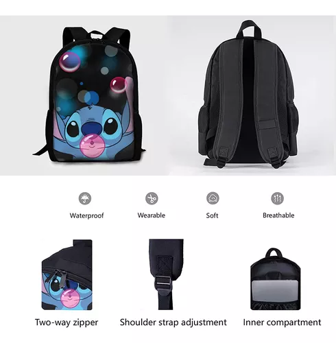 Disney Lilo And Stitch - Juego de mochila para niñas | Juego de mochila de  4 piezas para niños con bolsa escolar, estuche para lápices, bolsa de