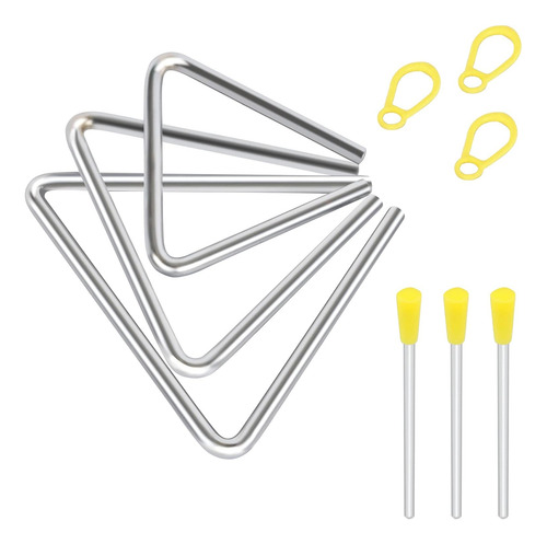 Instrumento De Percusión Triangular Eastrock De 4, 5, 6 In