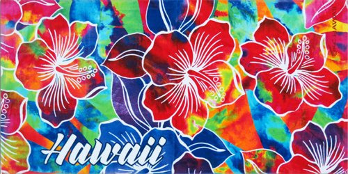 Kc Hawaii Toalla De Playa De Hibisco Tie Dye 30 X  30  X 60 