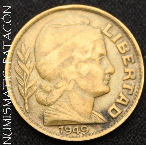Moneda Argentina 10 Centavos 1949 - Torito