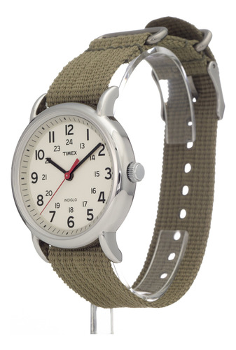 Reloj Timex Weekender, Unisex, Caja Plateada De 38 Mm Y Esfe