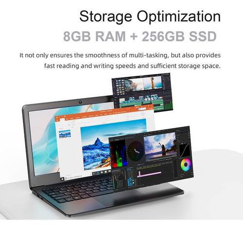 11.6 Computadora Portátil Win11 Intel N4000 8gb 256gb Ssd